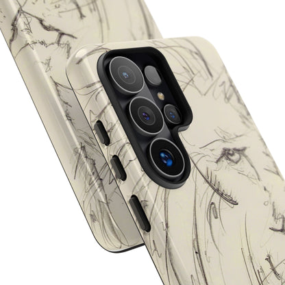 Flowing Lion Sketch phone case | Wildlife Art | Tough Cases