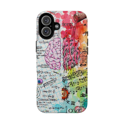 Brain Hemispheres Collage Phone Case | Tough Cases | Abstract Art Phone Case