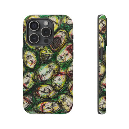 Abstract Sanity Faces Phone Case | Expressionist Face Art | Tough Case