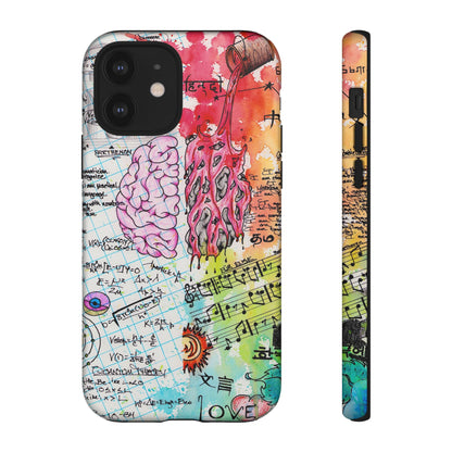 Brain Hemispheres Collage Phone Case | Tough Cases | Abstract Art Phone Case