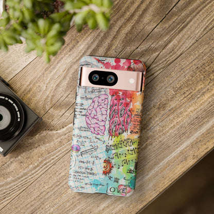 Brain Hemispheres Collage Phone Case | Tough Cases | Abstract Art Phone Case