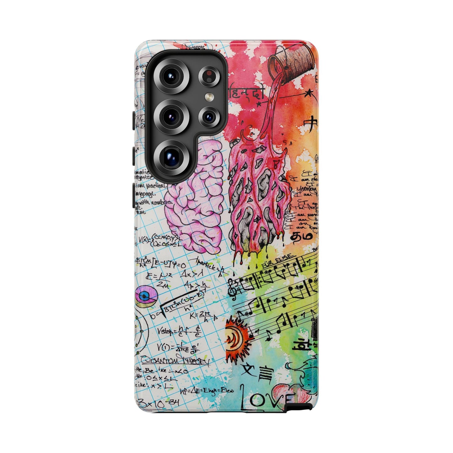 Brain Hemispheres Collage Phone Case | Tough Cases | Abstract Art Phone Case