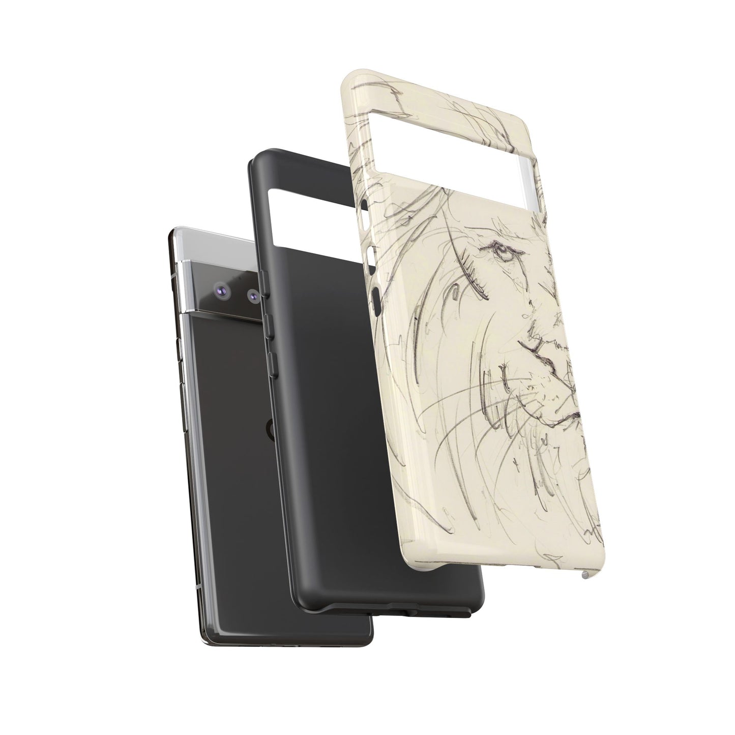 Flowing Lion Sketch phone case | Wildlife Art | Tough Cases