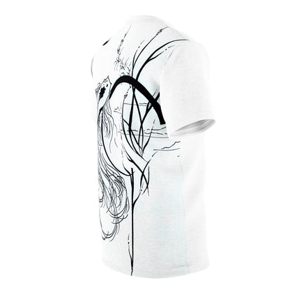 At Ease Koi Illustration Tee | Minimalist Line Art T-Shirt
