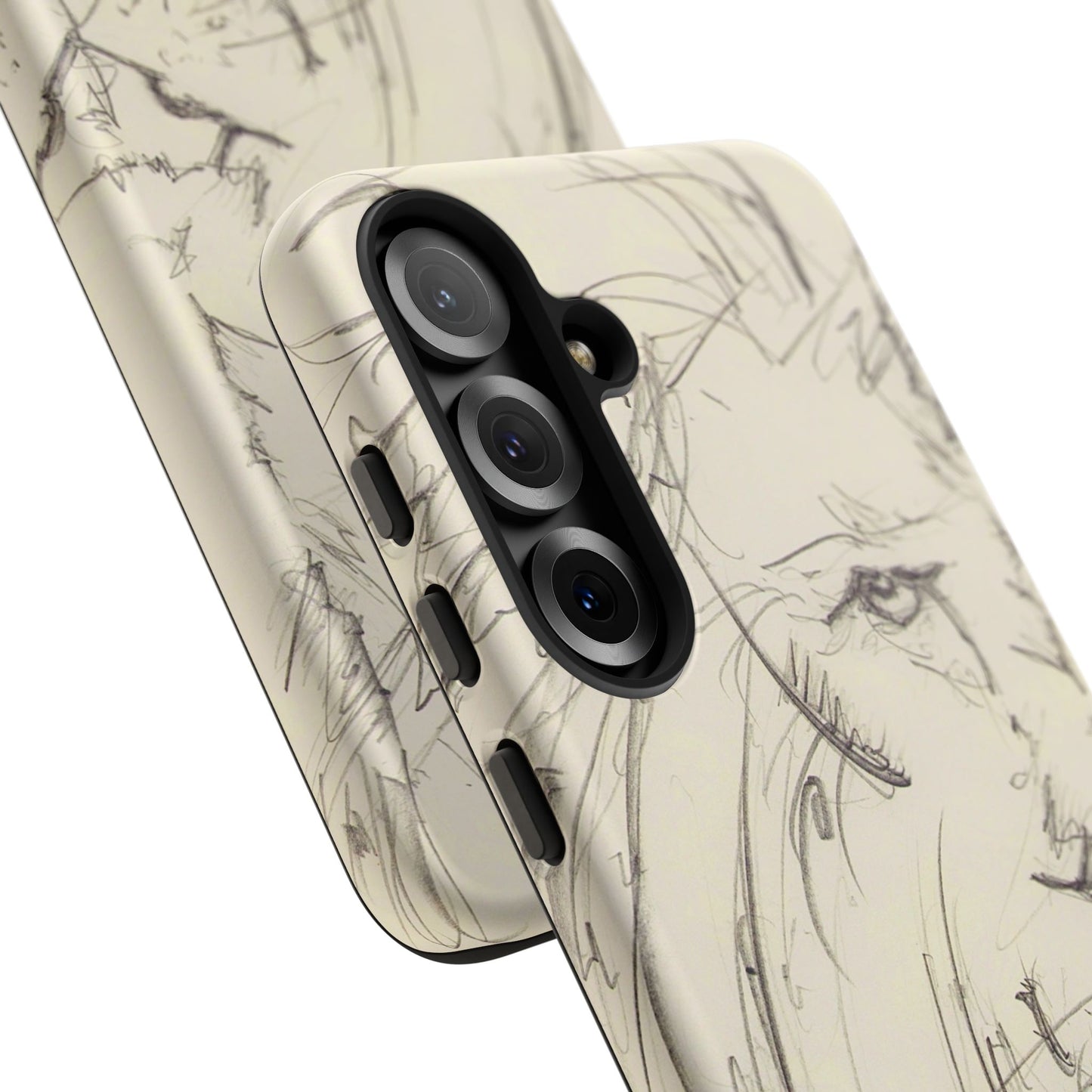 Flowing Lion Sketch phone case | Wildlife Art | Tough Cases