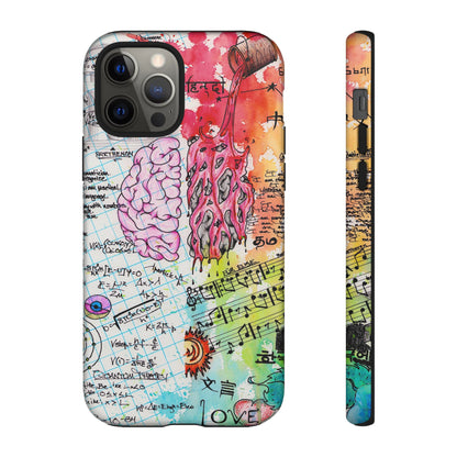 Brain Hemispheres Collage Phone Case | Tough Cases | Abstract Art Phone Case