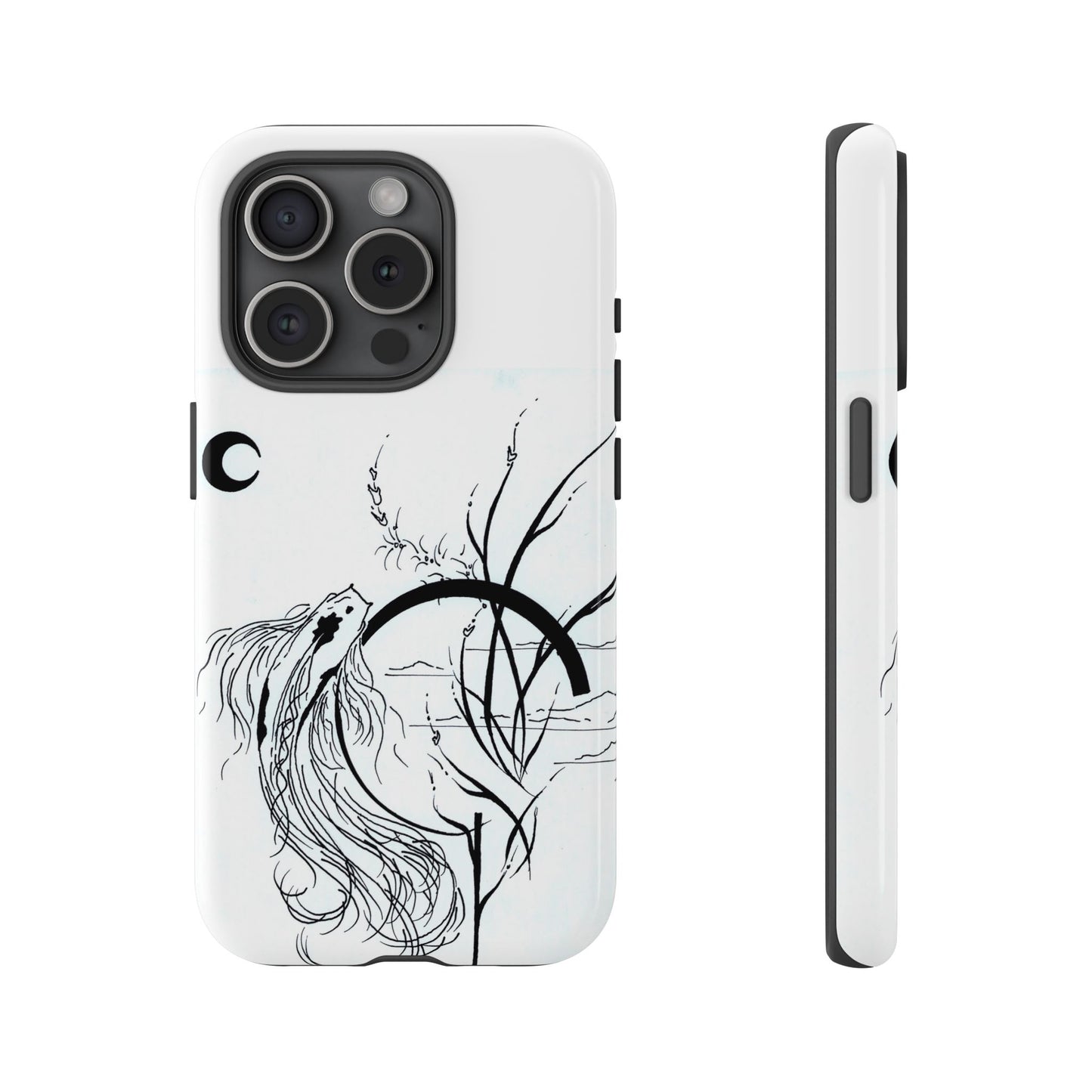 At Ease Koi Illustration phone case | Minimalist Line Art | Tough Cases
