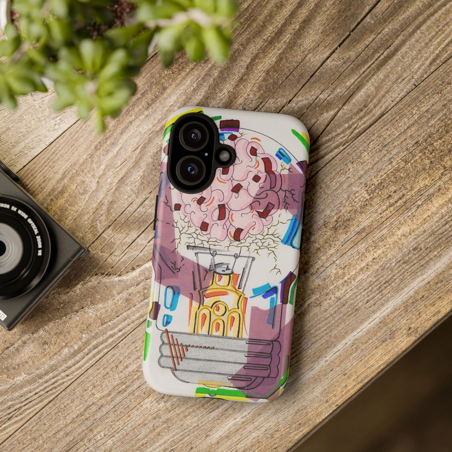 Head Light Illustration Tough Cases | iPhone protective phone case