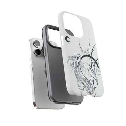 At Ease Koi Illustration phone case | Minimalist Line Art | Tough Cases