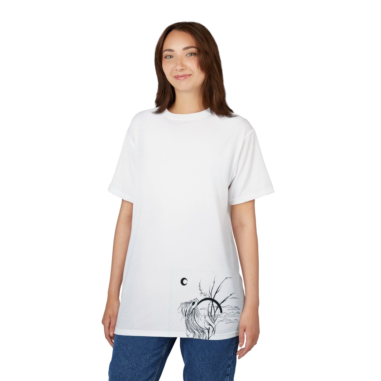 At Ease Koi Illustration Tee | Minimalist Line Art T-Shirt