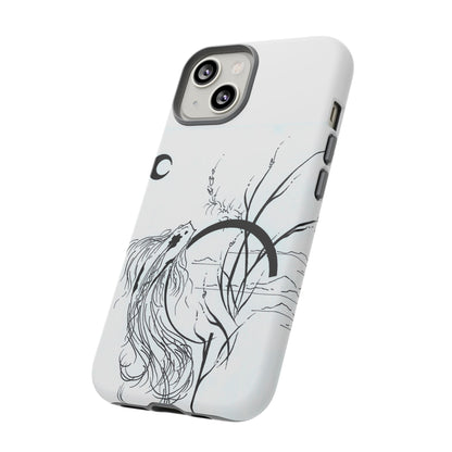 At Ease Koi Illustration phone case | Minimalist Line Art | Tough Cases