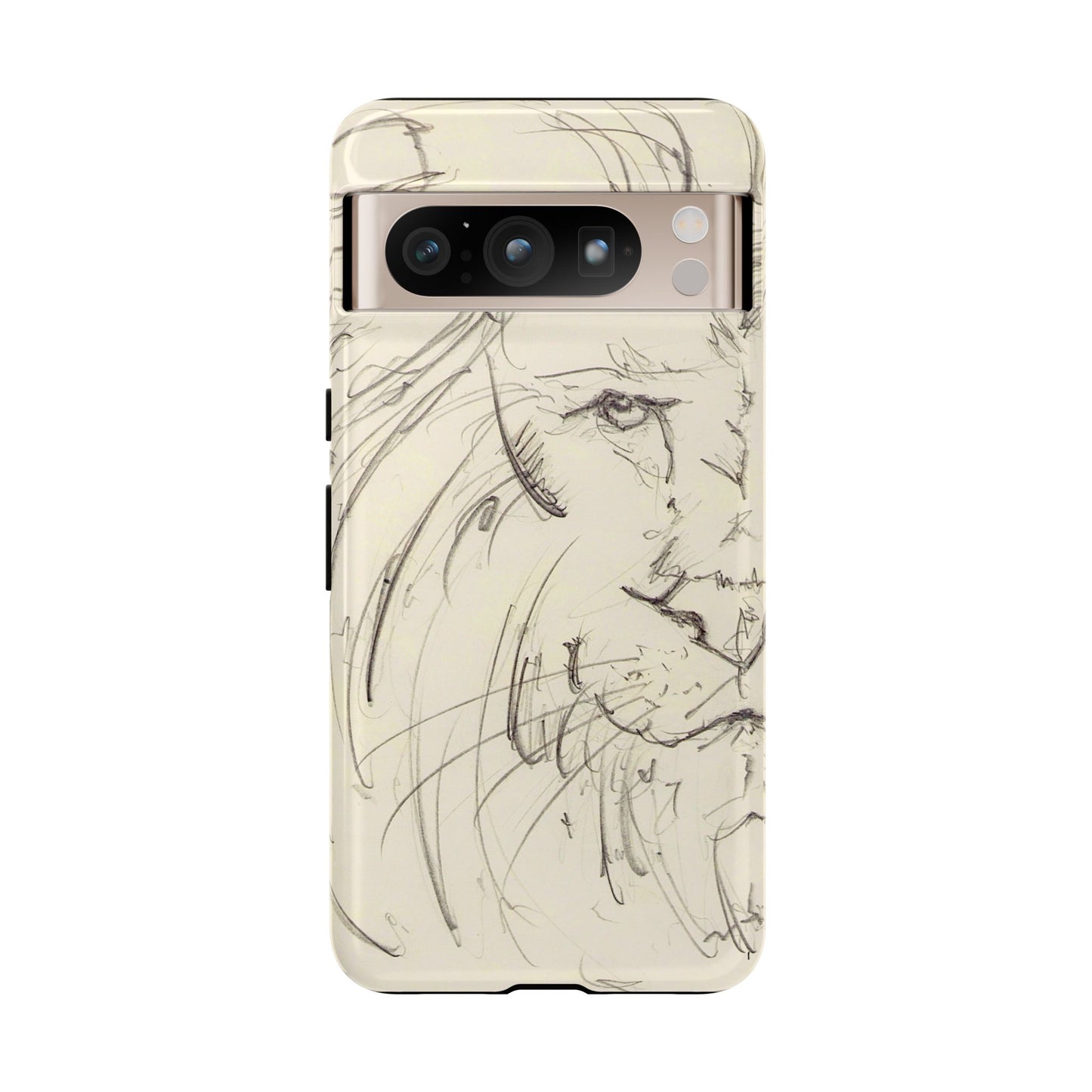 Flowing Lion Sketch phone case | Wildlife Art | Tough Cases