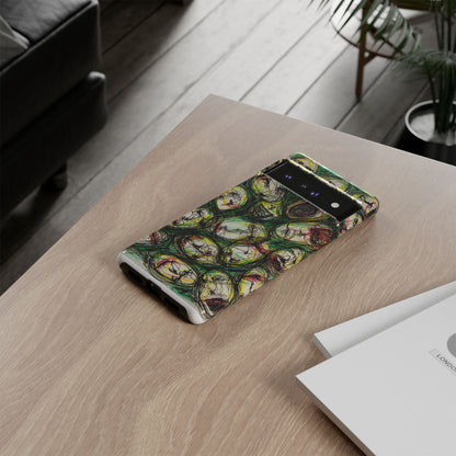 Abstract Sanity Faces Phone Case | Expressionist Face Art | Tough Case