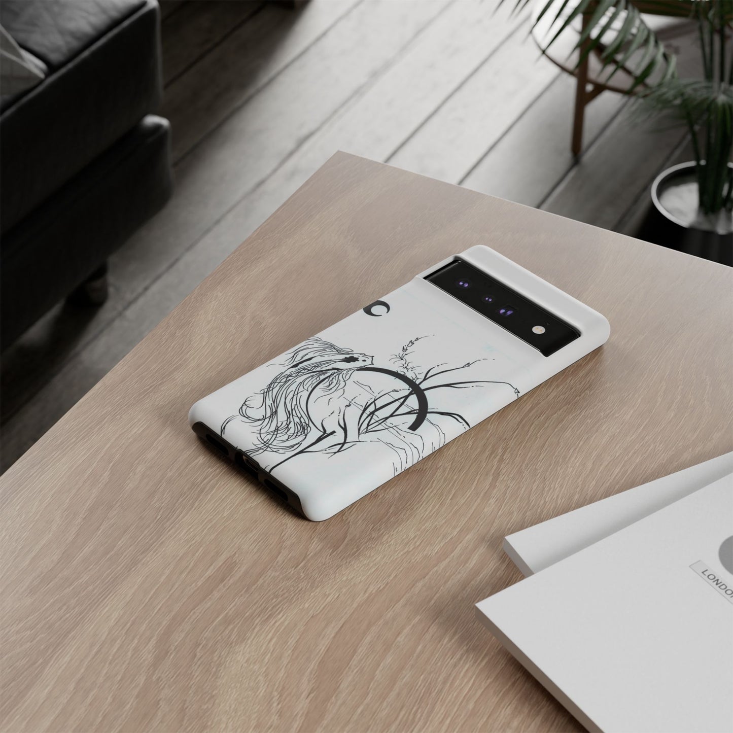 At Ease Koi Illustration phone case | Minimalist Line Art | Tough Cases