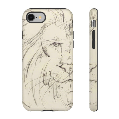 Flowing Lion Sketch phone case | Wildlife Art | Tough Cases