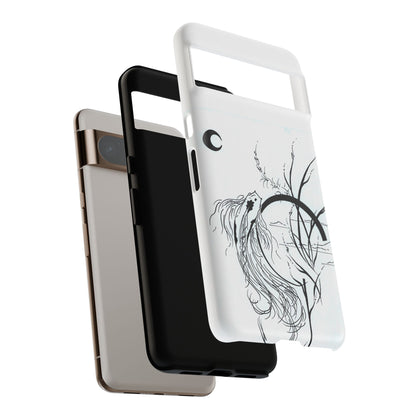 At Ease Koi Illustration phone case | Minimalist Line Art | Tough Cases