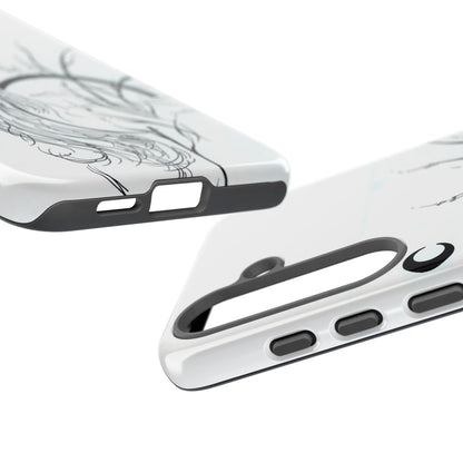 At Ease Koi Illustration phone case | Minimalist Line Art | Tough Cases
