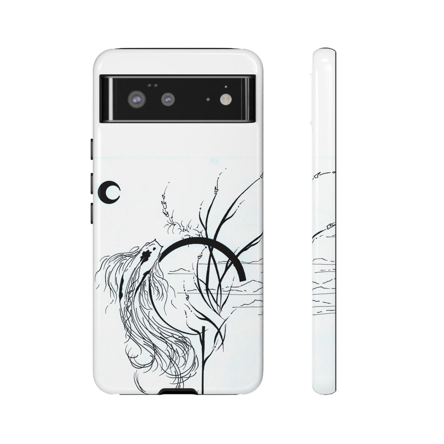 At Ease Koi Illustration phone case | Minimalist Line Art | Tough Cases