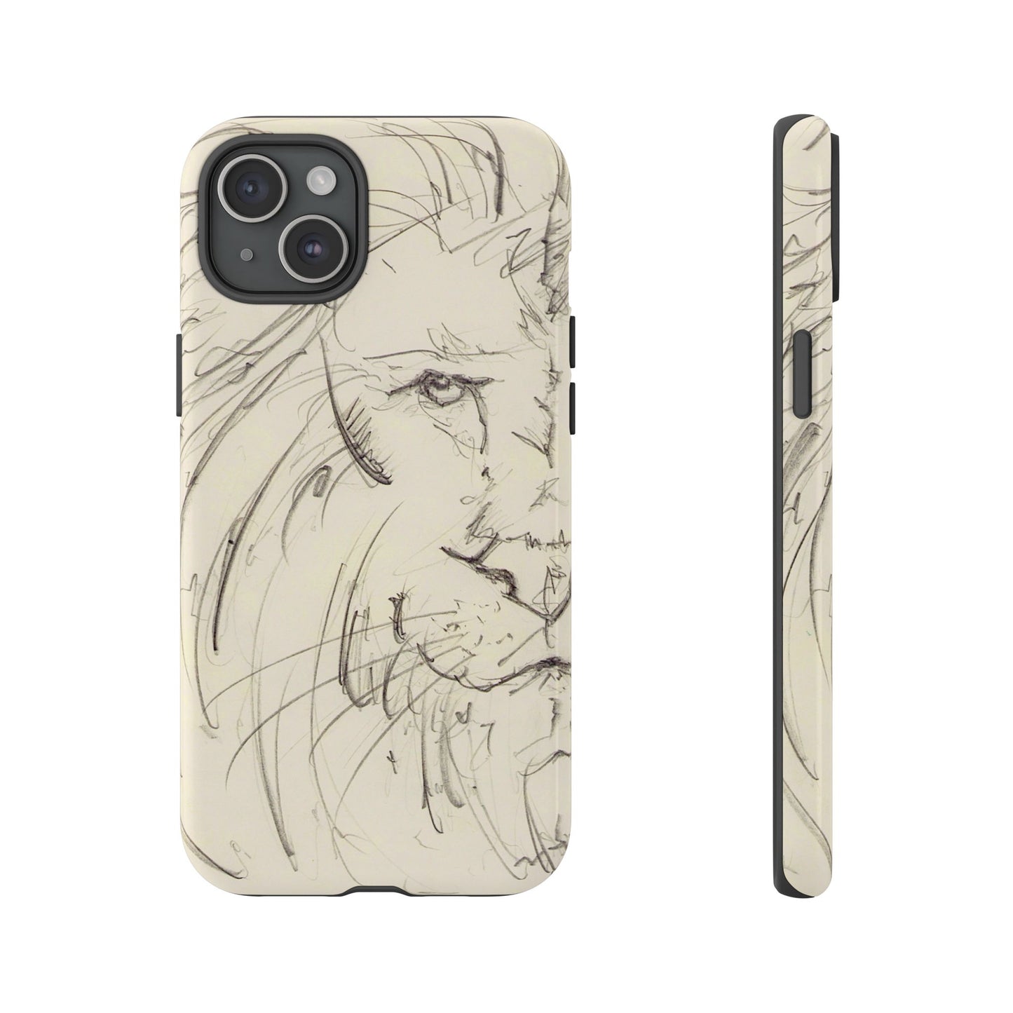 Flowing Lion Sketch phone case | Wildlife Art | Tough Cases