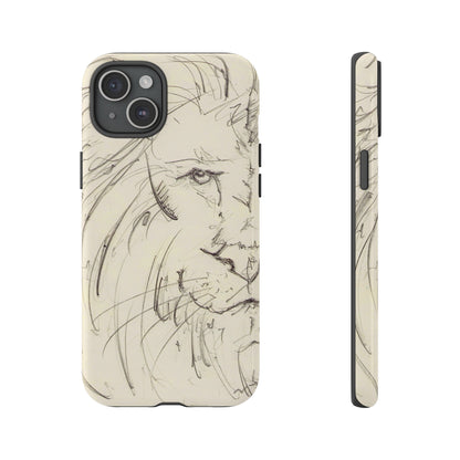 Flowing Lion Sketch phone case | Wildlife Art | Tough Cases