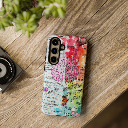 Brain Hemispheres Collage Phone Case | Tough Cases | Abstract Art Phone Case