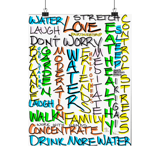 Words of Life Matte Vertical Poster | Health Motivation Wall Art
