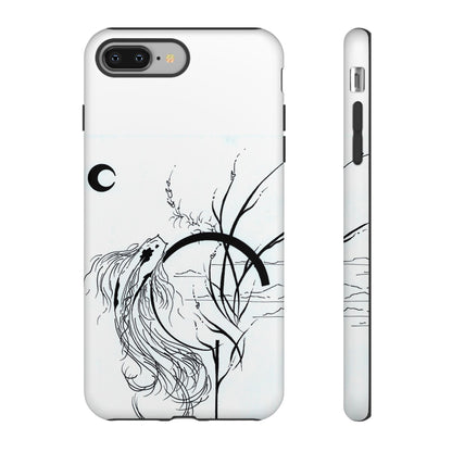 At Ease Koi Illustration phone case | Minimalist Line Art | Tough Cases
