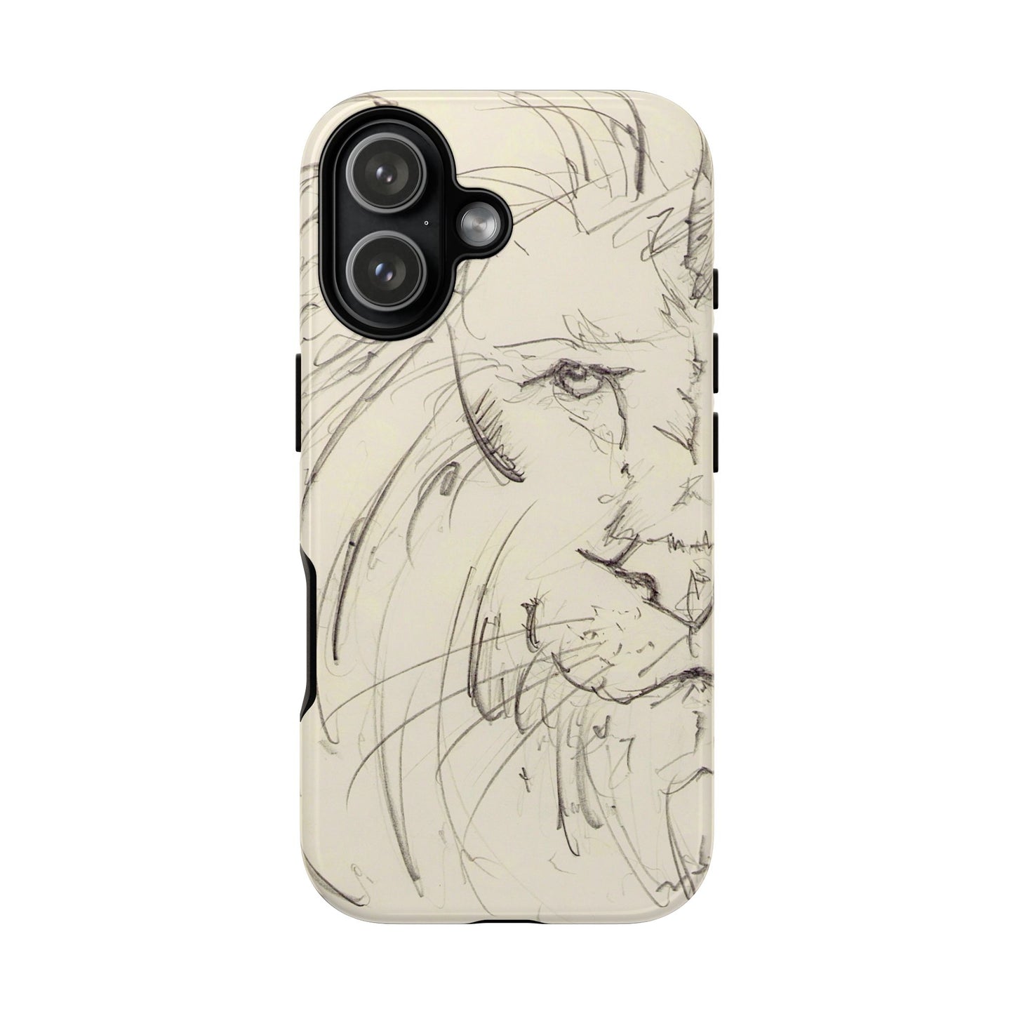 Flowing Lion Sketch phone case | Wildlife Art | Tough Cases