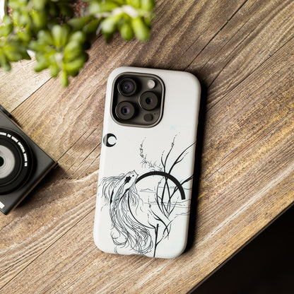 At Ease Koi Illustration phone case | Minimalist Line Art | Tough Cases