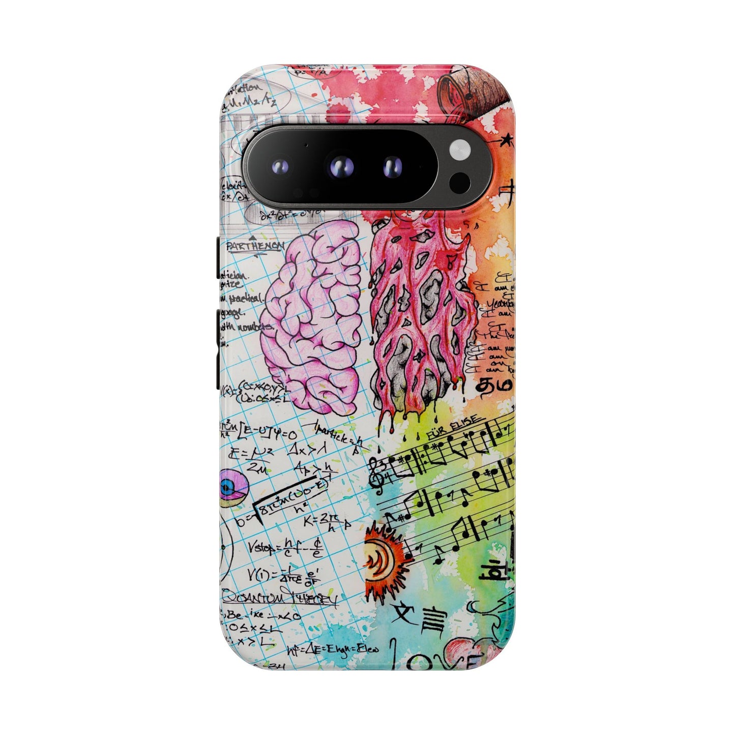 Brain Hemispheres Collage Phone Case | Tough Cases | Abstract Art Phone Case