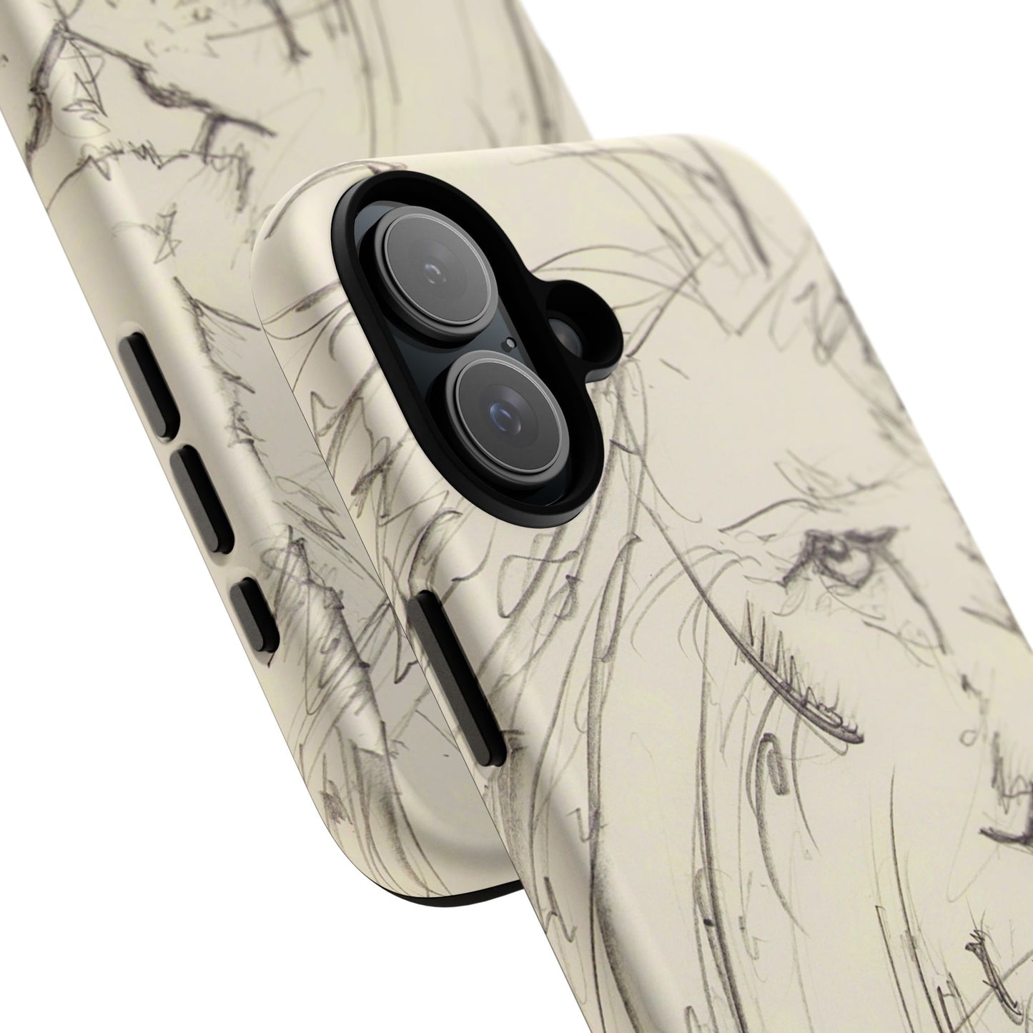 Flowing Lion Sketch phone case | Wildlife Art | Tough Cases