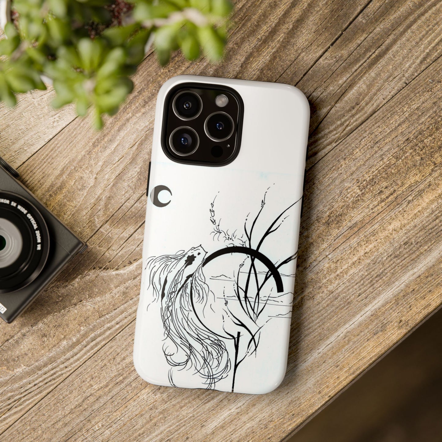At Ease Koi Illustration phone case | Minimalist Line Art | Tough Cases