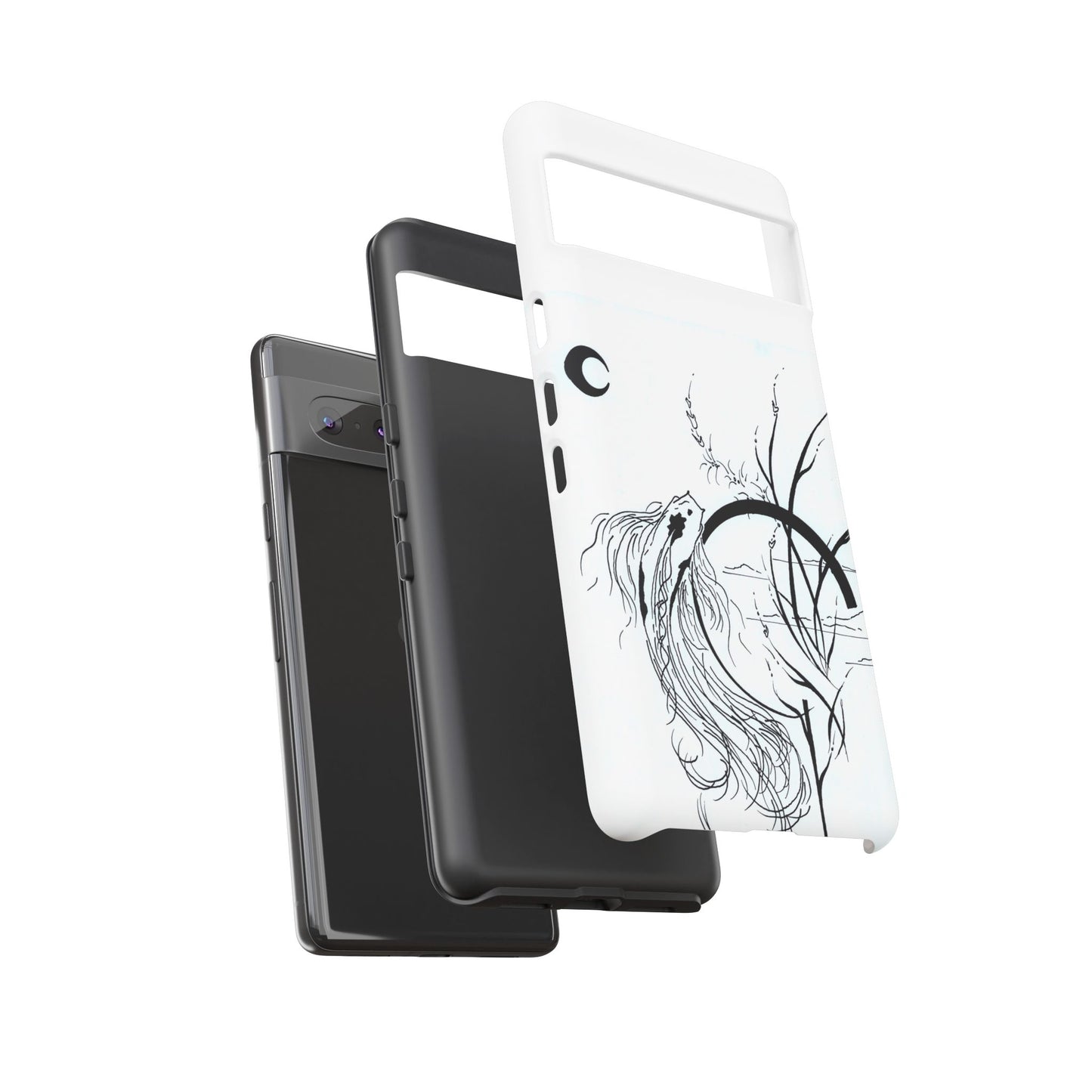 At Ease Koi Illustration phone case | Minimalist Line Art | Tough Cases