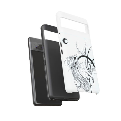 At Ease Koi Illustration phone case | Minimalist Line Art | Tough Cases