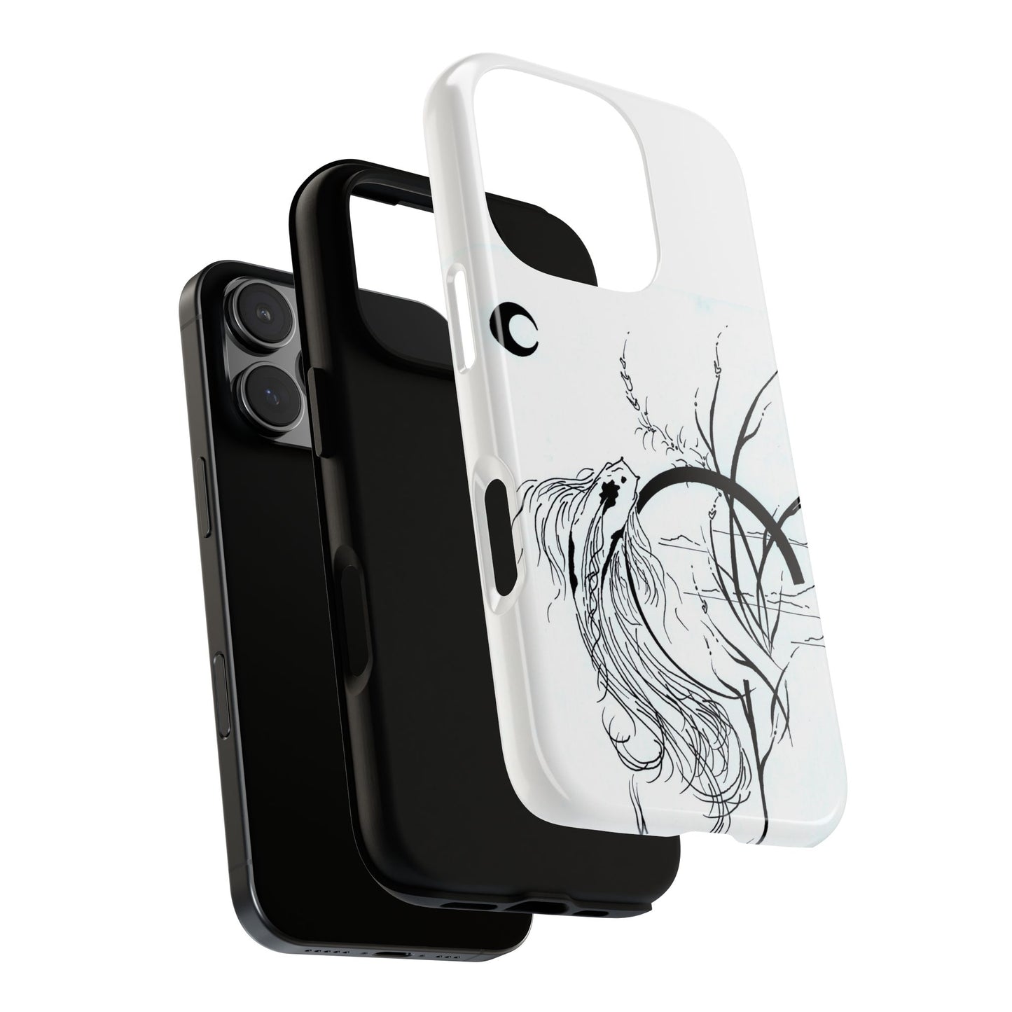 At Ease Koi Illustration phone case | Minimalist Line Art | Tough Cases