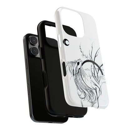 At Ease Koi Illustration phone case | Minimalist Line Art | Tough Cases