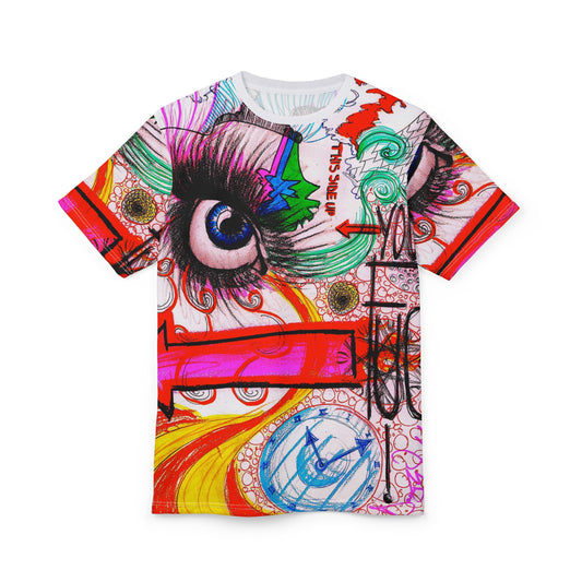 you F#@% Eye Graffiti T-shirt | Surreal Eye Collage Tee | All-Over Print