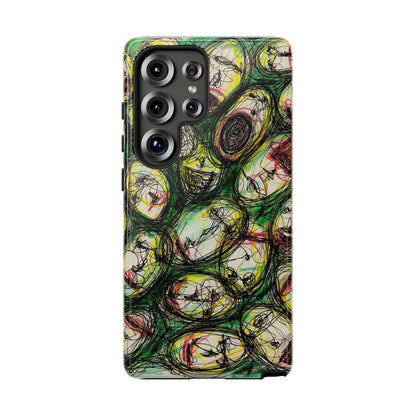 Abstract Sanity Faces Phone Case | Expressionist Face Art | Tough Case