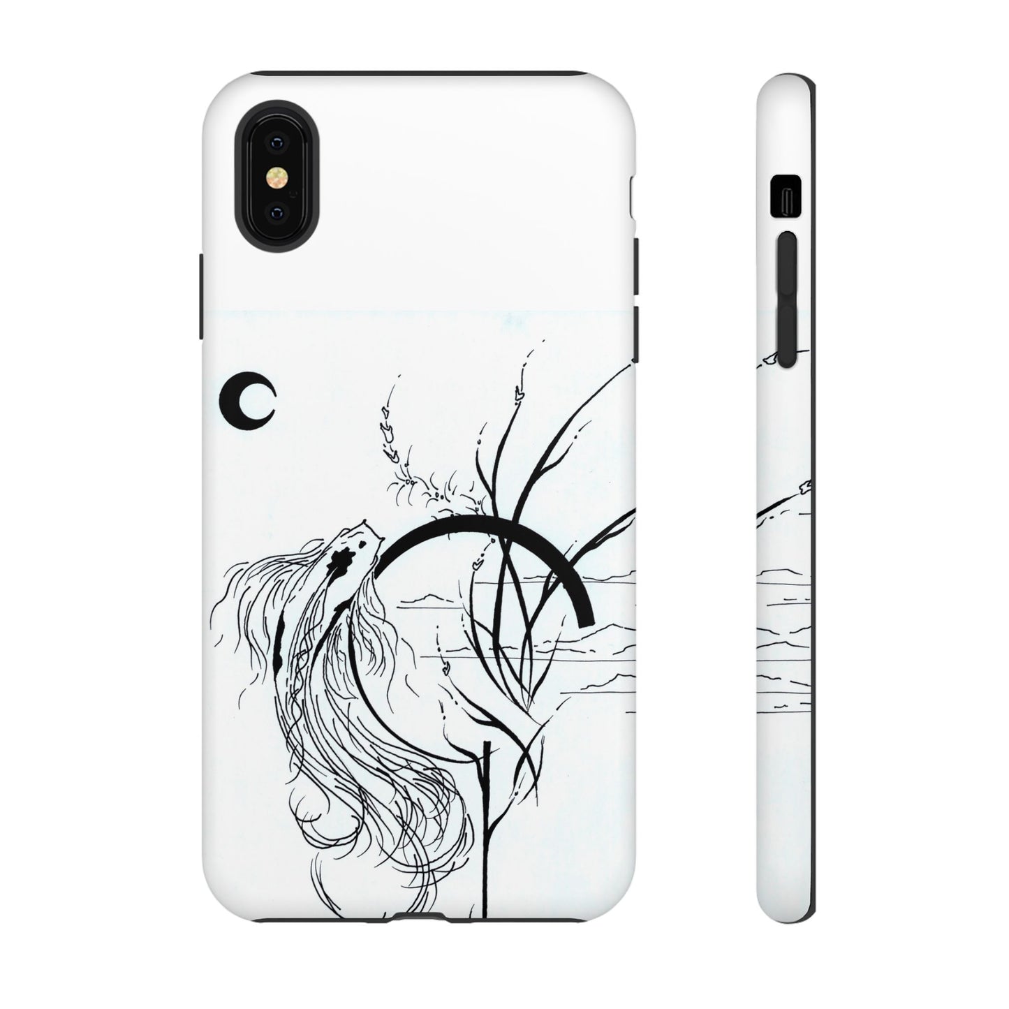 At Ease Koi Illustration phone case | Minimalist Line Art | Tough Cases