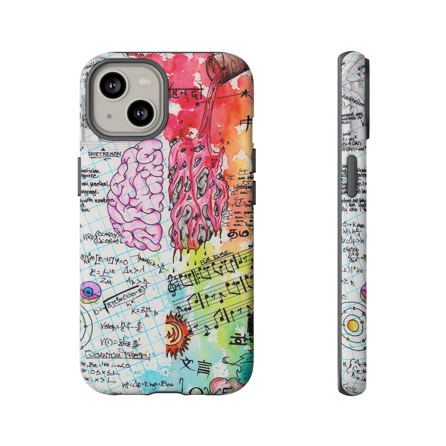 Brain Hemispheres Collage Phone Case | Tough Cases | Abstract Art Phone Case