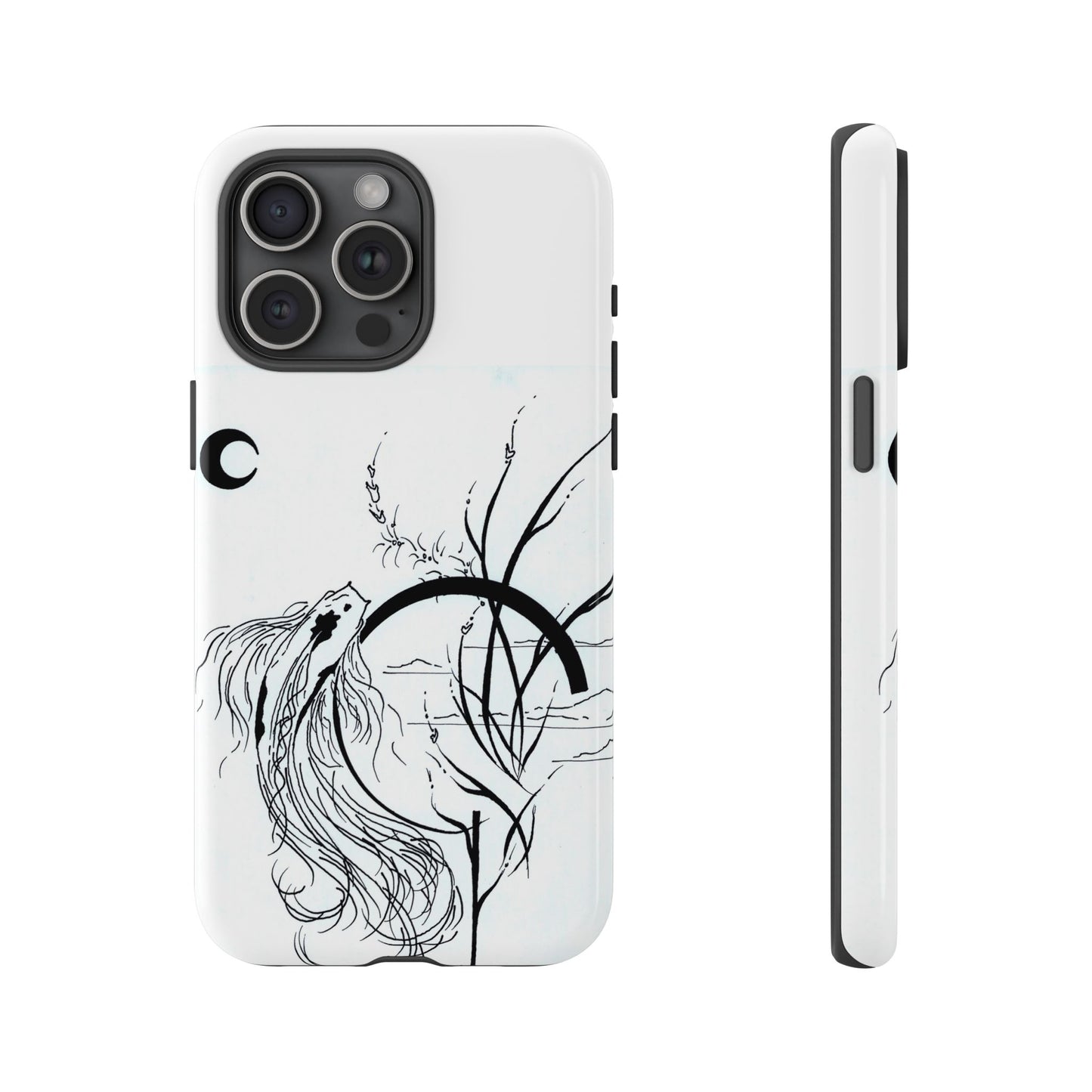 At Ease Koi Illustration phone case | Minimalist Line Art | Tough Cases