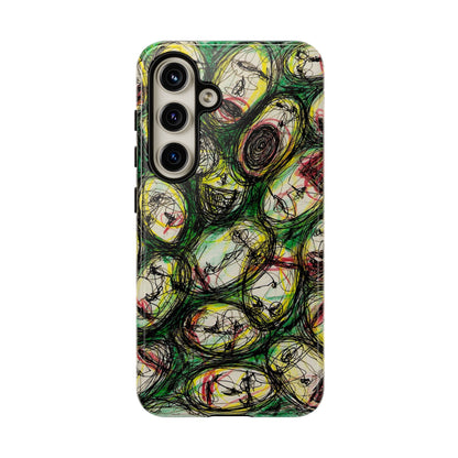 Abstract Sanity Faces Phone Case | Expressionist Face Art | Tough Case