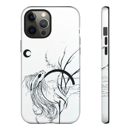 At Ease Koi Illustration phone case | Minimalist Line Art | Tough Cases