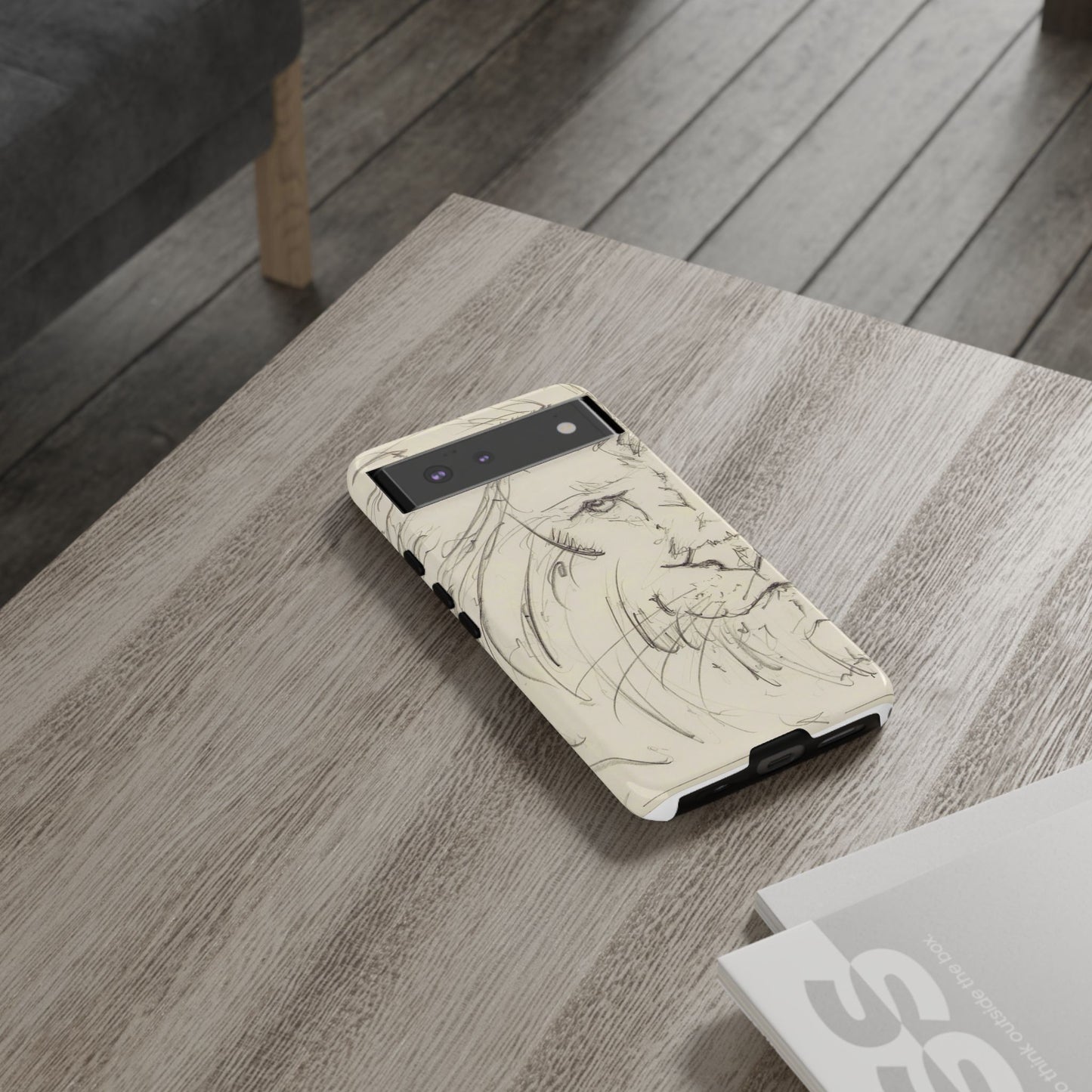 Flowing Lion Sketch phone case | Wildlife Art | Tough Cases